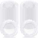 Tomeurperf 50Pcs Clear Charger Plates Bulk Wedding - 13" Premium Clear Plastic Chargers with Rose Gold Beaded Rim，Decorative Dinner Charger Plates for Events & Parties
