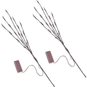 2pcs Led Tree Branches Lamp Decorative Photo Props for Indoor Outdoor Use Warm White White for Home Decoration Events Christmas and Galleries