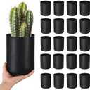 Yiyiring 20 Pcs 1/2 Gallon Aeration Fabric Pot Plant Grow Bag Small Grow Bags for Seed Starting Soil Transplant Home Garden Supply