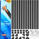 Delamu Black Cord Hider, 236in Cord Covers for 3-4 Wires on Wall, Cable Hider Wire Covers for Cords, Wire Hiders for TV on Wall, TV Cord Hider for Wall Mounted TV, 15x L15.7 W1.18 H0.6in, Black