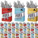 Humyoun 30 Pcs Race Car Fuel Treat Bags Racing Car Party Favor Decorations Race Goodie Paper Bags with Handles for Birthday Party Supplies Gifts with 50 Pcs Black and White Checkerboard Backing Paper