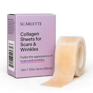 Scarlette Collagen Tape, Scarlette Collagen Sheets for Scars & Wrinkle, Silicone Scar Removal Strips for Various Different Scars and Wrinkles(C-Section, Burn, Acne, Surgical Scars) (1pcs)