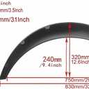 Universal Flexible Car Fender Flares Extra Wide Body Wheel Arches (4*Small)