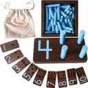 Counting Peg Board - Montessori Math and Numbers for Kids - Wooden Math Manipulatives Materials - Dark Walnut Stain