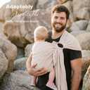 Baby Ring Sling Wrap, Lightweight Baby Carrier Sling Toddler Sling, Cotton Infants Wraps Carrier (7-35 lbs) for Toddlers, Cream