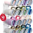 Water Bottle Organizer for Full Stanley 40 oz Tumbler with Handle, Cabinet Kitchen Pantry Organizers and Storage for Owala Stanley Cup Accessories Holder, Patented Stackable Tumbler Organizer Gifts (16-Large bottles)