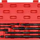 MIXPOWER 9-Piece Extension Bar Set, 1/4", 3/8" and 1/2" Drive Socket Extension, Premium Chrome Vanadium Steel with Black Phosphate Finish, Engineered for Impact Drivers