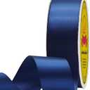 Double Face Satin Ribbon 1-1/2 inch X 50 Yards Polyester Navy Blue Ribbon for Gift Wrapping Very Suitable for Weddings Party Hair Bow Invitation Decorations and MoreDecorations and More