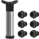 Upgraded LIGTMAR Wine Saver Pump with 6 Vacuum Wine Stoppers, Wine Bottle Preserver Keep Wine Fresh, Food Grade Silicone Wine Corks Fit Any Wine Bottles