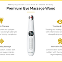 PLEEZBODY Eye Massager Wand - Bag/Dark Circle/Puffiness/Wrinkle remover 37 to 45 Degree Celsius vibrating massage absorption & blood flow Red Light for cell repair Ergonomic easy controls White