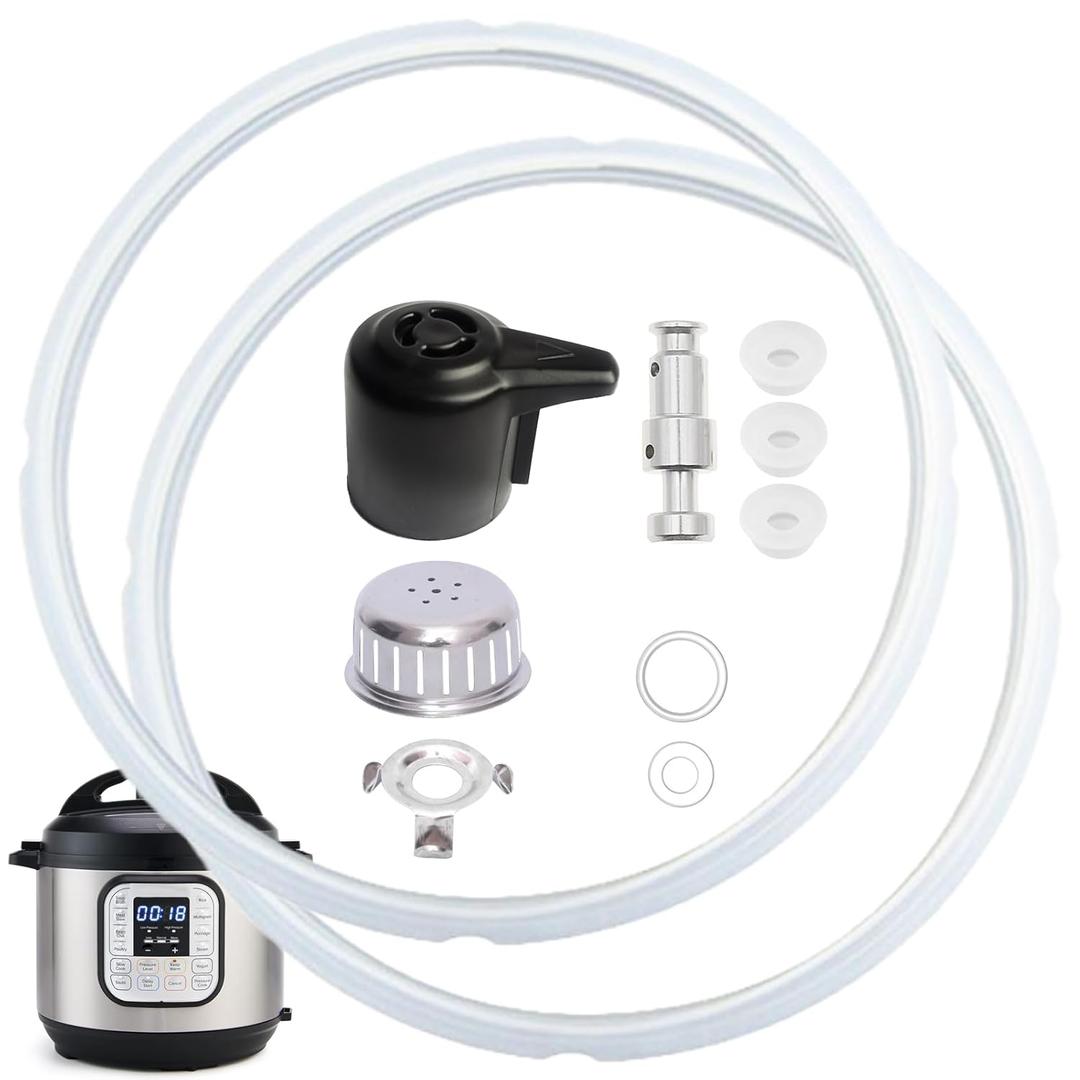 11 PCS Instant Pot Accessories for Duo 5, 6 Quart Qt IP-DUO50 IP-DUO60, InstantPot Replacement Parts Include 2 Sealing Ring, Steam Release Valve, Anti-Block Shield, Float Valve and Gasket