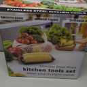 HaWare Mixing Bowl with Colander, 4-1 Stainless Steel Bowl Set with Lids & 3 Pcs Nesting Graters, Rotatable Food Strainer for Rinsing Fruits Vegetables, Non-Slip Bottom, Black