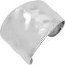 Robert Lee Morris Soho Hammered Cuff Bracelet (One Size, SILVER)