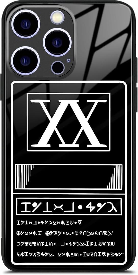 Black Hunter License Anime Manga Tempered Glass Case for iPhone 16e 17e