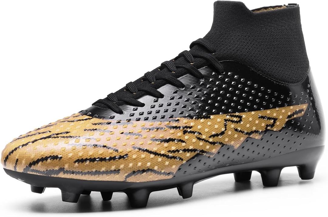 DREAM PAIRS Men's Soccer Cleats Lightweight Football Cleats Professional Training High-top Soccer Shoes