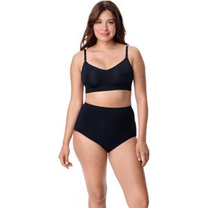 Motherhood Maternity Women's Comfort Nursing Bra with Removable Pads, Wirefree and Seamfree (Black, XL)