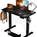 Kingant Standing Desk Height Adjustable Small Electric Stand Up Desks [35 x 20 Inch] - Ergonomic Sit Stand Desk Rising Desks for Home Office Computer Desk Stand Desk Workstation