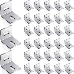 Dunzy 36 Pcs Heavy Duty Wood Table Top Expansion Bracket Steel Z Clips Fastener Connector Table Top Fasteners Woodworking Fasteners Hardware Mounting Tabletop Connector Bracket (Classic,Silver)