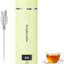 Travel Electric Kettle, Portable Small Mini Coffee Kettle with 4 Temperature Settings, 400ml Small Hot Water Boiler with Auto Shut-Off & Boil-Dry Protection, Compact for Travel, Office, Home Use