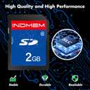 INDMEM 5 Pack SD Card 2GB Class 4 Flash Memory Card 2G SLC Stanard Secure Digital Cards