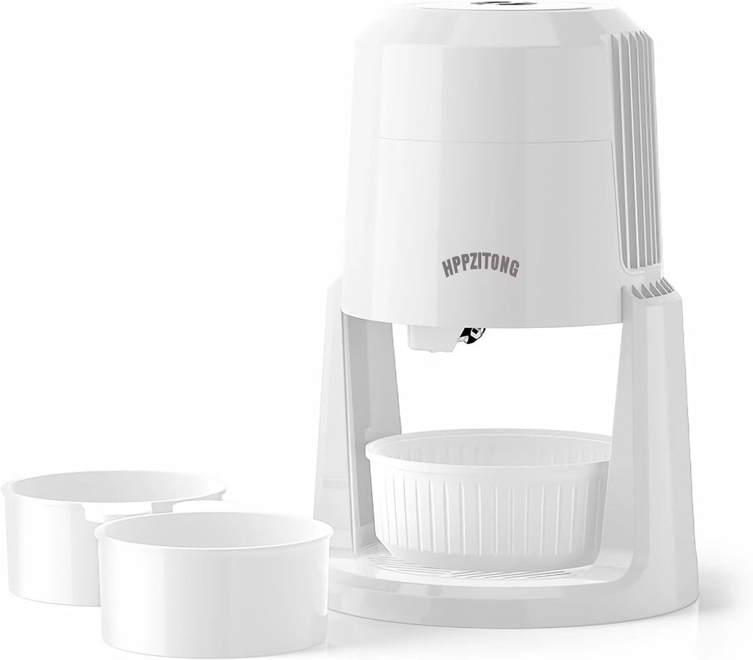 Shaved Ice Machine by HPPZITONG - Snow Cone Maker for Kids with Reusable Ice Mold, Ideal for Homemade Shaved Ice, Slushies, Cocktails & More