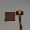 Wooden Gavel and Sound Block for Judge Lawyer Auction (1 Set)