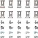 10Sets 1.5" x 1.5" 1515 Series Aluminum Extrusion Profiles Connector Silver Bracket, 10pcs 1.5 in Bracket with T Nuts Screw Bolts for 1.5 Inches Extrusion Profile Rail