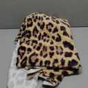 Leopard Rug,Luxury Faux Fur Leopard Print Area Rug,Animal Print Carpet Home Decor for Living Room Bedroom Large Carpet Non-Slip Brown Leopard-4.8 * 6.8FT57 * 80inch