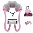 Chapter Seven U Pillow Neck Phone Holder for Recording, Neck Pillow Lazy Phone Bracket, 360°Rotation Universal Mobile Phone Tablet Stand for Home,Travel, Outdoor (Pink)