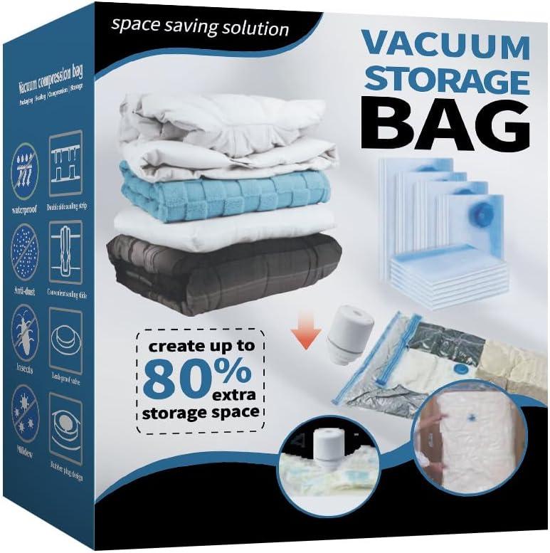 21Piece Clothing Vacuum Storage Bags Bundle, SpaceSaving Compression Seal Bags for Bedding Storage, Moving and Travel