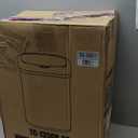 BestOffice | 13 Gallon Trash Can with Lid | Automatic Touchless Garbage Can | Odor Control | Modern Oval Design | Easy to Clean | Stainless Steel | Fits Any Kitchen, Bathroom, Office or Home