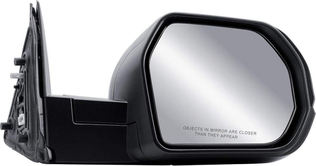 Passenger Right Side Door Mirror Power Heated Textured Black Cover Manual Folding for Toyota Tundra Sequoia 2022-2025, Standard