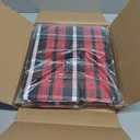 Christmas Red and Black Plaid Rug 27.5 x 43 Inches, Hand-Woven Indoor/Outdoor Layered Cotton Blend Buffalo Plaid Rug, Washable Front Door Mat, Perfect for Porch, Living Room, Entryway