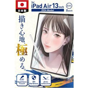 2 Pack Paperfeel Screen protector for iPad Air 13 inch (2025/2024/7th/6th) Matte PET Film for drawing Anti-Glare