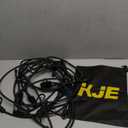 KJE 8Pcs 48" Adjustable Bungee Cords with Hooks - Black Bungee Straps, Easy to Adjust from 7" to 48", Ideal for Outdoor Tie Downs, Securing Tarps & Canvases & Cargo in Cold Hot Climates