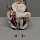 Kurt S. Adler 10.5-Inch Fabrich Regal Red Santa Table Piece