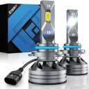 Upgraded HB3/9005 Light Bulb, 50,000 LM Super Bright 6500K, 7 Years Long Service Life with Cooling Fan, Real 1:1 Size 9005 Fog Lights, CANbus-Ready Plug and Play, lP68 Waterproof, Pack of 2