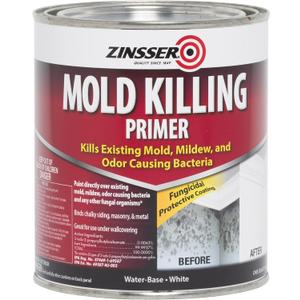 qt Zinsser 276087 White Mold Killing Primer Water-Based Mold Killing Primer (32 Fl Oz (Pack of 1))
