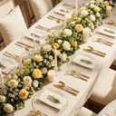 bUCLA 100Pieces Clear Plastic Plates -10.25inch Disposable Dinner Plates- Premium Weddings& Party Plates