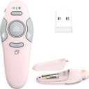 QUI Presentation Clicker Wireless Presenter Remote Clicker for PowerPoint Presentation Remote, PowerPoint Slide Advancer for Mac/Windows/Linux, Google Slide/PPT/Keynote, USB A, Pink