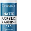 GRANOTONE Matte Finish Varnish for Acrylic Painting 3.38 fl oz Non Yellowing Non Toxic Anti Crazing 100 ML for Pro Artists Hobby Painters