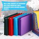 Tinlade 24 Pcs Hanging File Folders with Full Height Gusset Paper A4 Expanding Letter Size Hanging File Folders for Designed for Bulky Files Medical Charts (Cute Color,Classic Style)