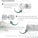 Vent Systems 4" Inch Backdraft Damper  Pack of 2  White Plastic One-Way Airflow Ducting Insert  Easy Installation for Bathroom, Kitchen, HVAC Exhaust System  Compatible with Round Ducts