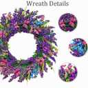 24" All Season Lavender Front Door Wreath with Butterflies & Berries