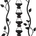 42" Outdoor Water Fountain 7-Tiers Cascading Garden Water Feature