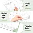 Gannyfer Desk Calendar 2026 with Desktop Mat, Simplified Large 22" x 17" Desktop Pad Calendar, 18 Month Desk Calendar, Use Now to Dec 2026, Office Supplies Perfect for Home School and Office - Green