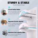 2 Pack Hat Organizer for Baseball Caps, Hat Rack for Wall with Strong Adhesive, Hold Up to 20 Hats, Hat Rack for Door Closet, Multi-Tier Hat Organizer, Two Mounting Options (White)