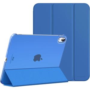 MoKo for iPad (A16) 11th Generation Case 11 Inch 2025, iPad 10th Generation Case 10.9 Inch 2022, Slim Stand Hard PC Translucent Back Shell Smart Cover, Support Touch ID, Auto Wake/Sleep, Cobalt Blue