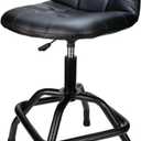 Performance Tool W85031 Pneumatic High Back Adjustable Swivel Bar Stool with Back Support for Home, Bar, and Shop, Black, 26-32-Inches High