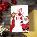 4 x Funny Christmas Card for Him Her, Sassy Christmas Card&Gift for Bestie BFF Best Friend Brother Sister Family Coworker, Happy Holidays Cards for Women Men (#8)